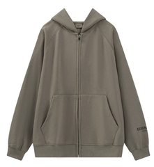 Fear of God Essentials Olive Logo Pullover Hoodie