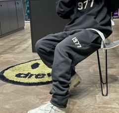 Fear of God Essentials Iron Black Joggers with Beige 1977