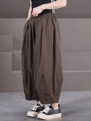 Plus Size Women Spring Casual Pure Color Bloomers