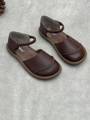 Women Artsy Soft Leather Flat Sandals