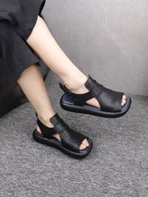 Women Summe Genuine Leather Open-toe Sandals