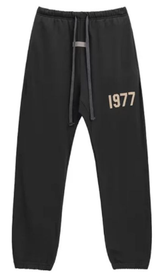 Fear of God Essentials Iron Black Joggers with Beige 1977