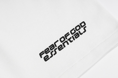 Fear of God Essentials White Tonal Logo Fleece Shorts