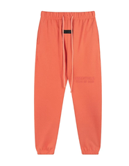 Fear of God Essentials Coral Orange Logo Sweatpants