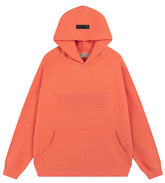 Fear of God Essentials Coral Orange Flocked Hoodie
