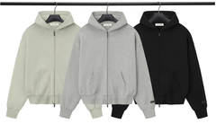 Fear of God Essentials Black Classic Full-Zip Hoodie