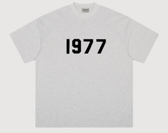 Fear of God Essentials 1977 Flocked Light Gray T-Shirt