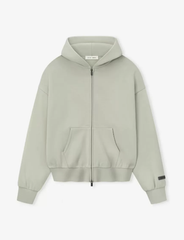 Fear of God Essentials Sage Green Full-Zip Hoodie