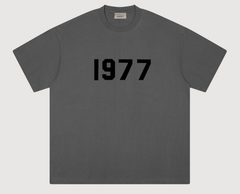 Fear of God Essentials 1977 Flocked Dark Gray T-Shirt