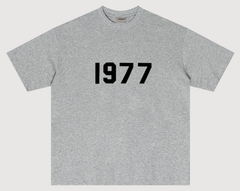 Fear of God Essentials 1977 Flocked Heather Gray T-Shirt