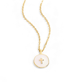Minimalist Enamel Cross Pendant