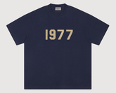 Fear of God Essentials 1977 Flocked Navy T-Shirt