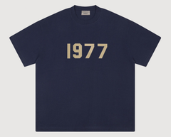 Fear of God Essentials 1977 Flocked Navy T-Shirt