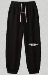 Fear of God Essentials Black White Logo Sweatpants