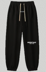 Fear of God Essentials Black White Logo Sweatpants