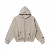 Fear of God Essentials Wood Khaki Full-Zip Hoodie