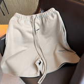 Fear of God Essentials Oatmeal Reflective Logo Shorts
