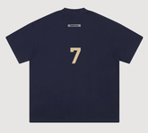 Fear of God Essentials 7 Flocked Navy T-Shirt
