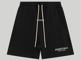 Fear of God Essentials Black Reflective Logo Shorts