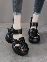 Women Genuine Leather Summer Platform Sandals
