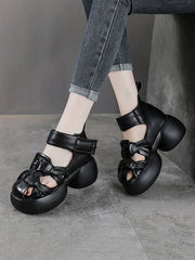 Women Genuine Leather Summer Platform Sandals