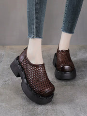 Summer Retro Comfort Hollow Platform Sandals