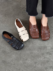 Women Genuine Leather Flat Sandals