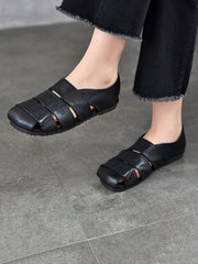 Women Genuine Leather Flat Sandals