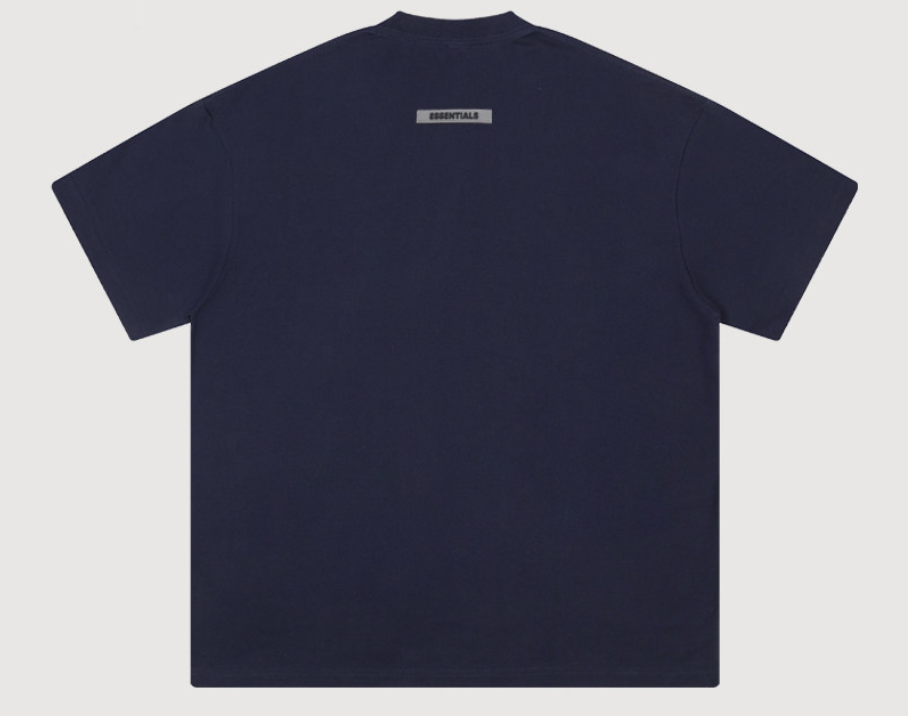 Fear of God Essentials Three Vertical Bars Navy T-Shirt