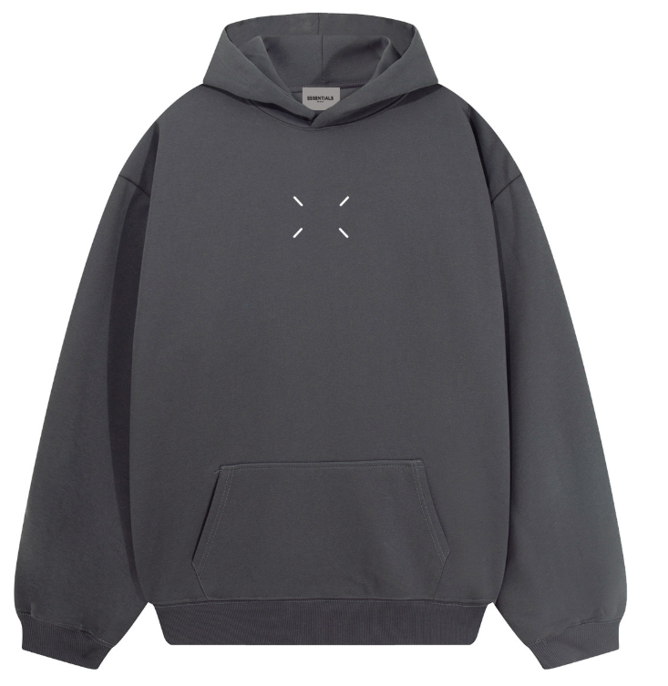 Fear of God Essentials Charcoal Cross-Stitch Hoodie