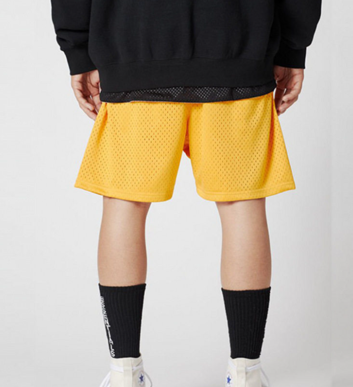 Fear of God Essentials Yellow Double-Layer Mesh Shorts