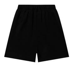 Fear of God Essentials Black Tonal Rubber Logo Shorts