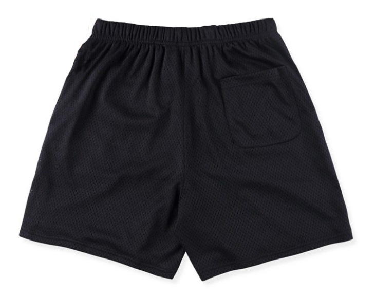Fear of God Essentials Black White Mesh Athletic Shorts