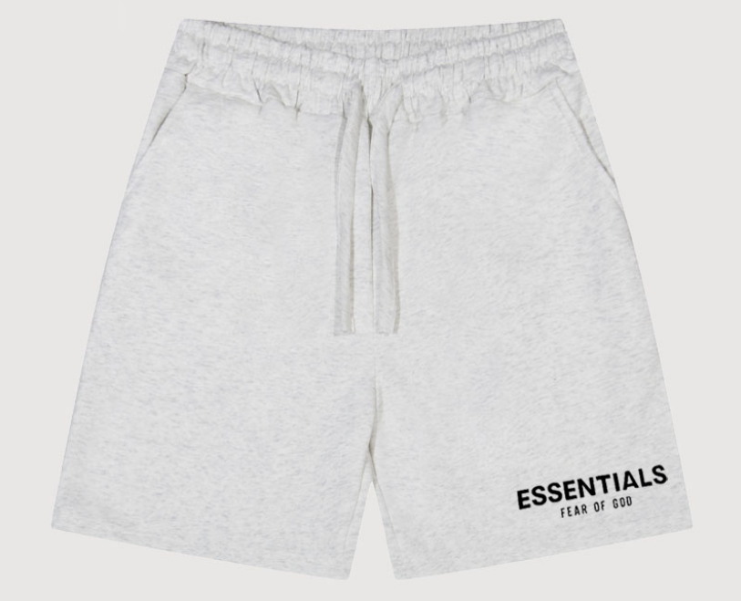 Fear of God Essentials Light Heather Gray Logo Shorts