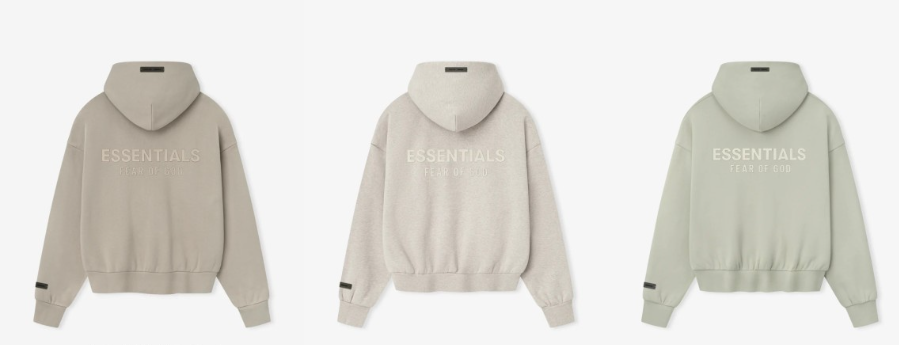 Fear of God Essentials Light Heather Grey Classic Zip Hoodie
