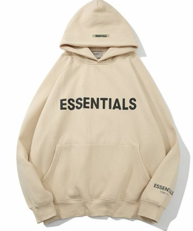 Fear of God Essentials Oatmeal Core Logo Hoodie