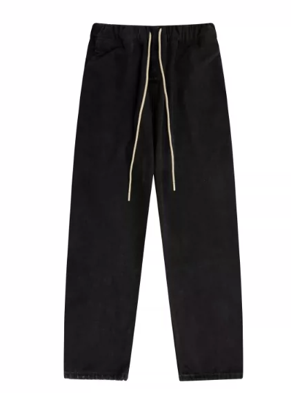 Fear of God Essentials Black Denim Drawstring Pants