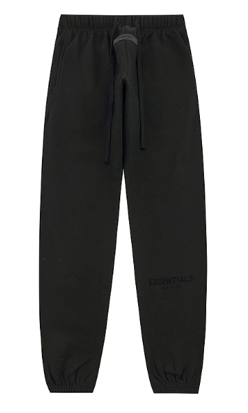 Fear of God Essentials Black Tonal Logo Sweatpants