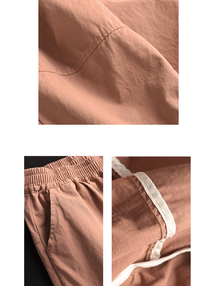 Plus Size Women Spring Casual Pure Color 100%Cotton Harem Pants