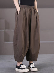 Plus Size Women Spring Casual Pure Color Bloomers