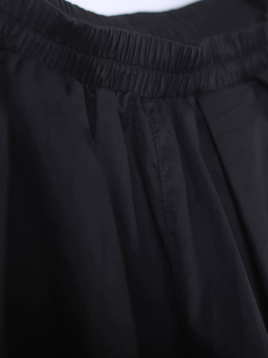 Plus Size Women Spring Casual Pure Color Bloomers