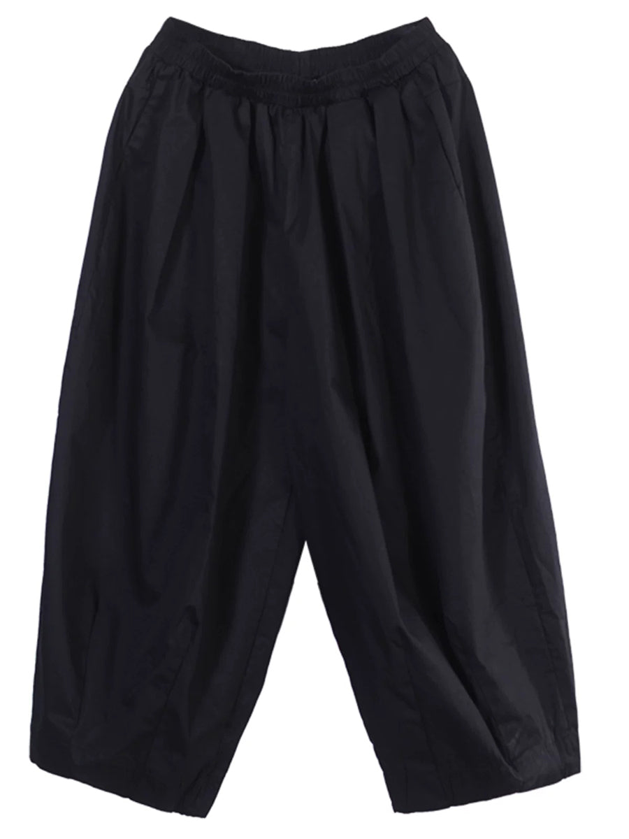 Plus Size Women Spring Casual Pure Color Bloomers