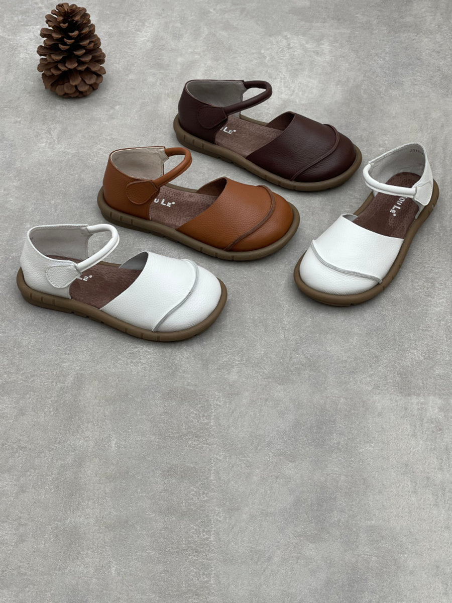Women Artsy Soft Leather Flat Sandals