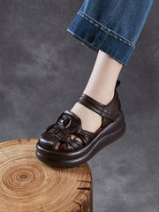 Women Casual Genuine Leather Platform Sandals