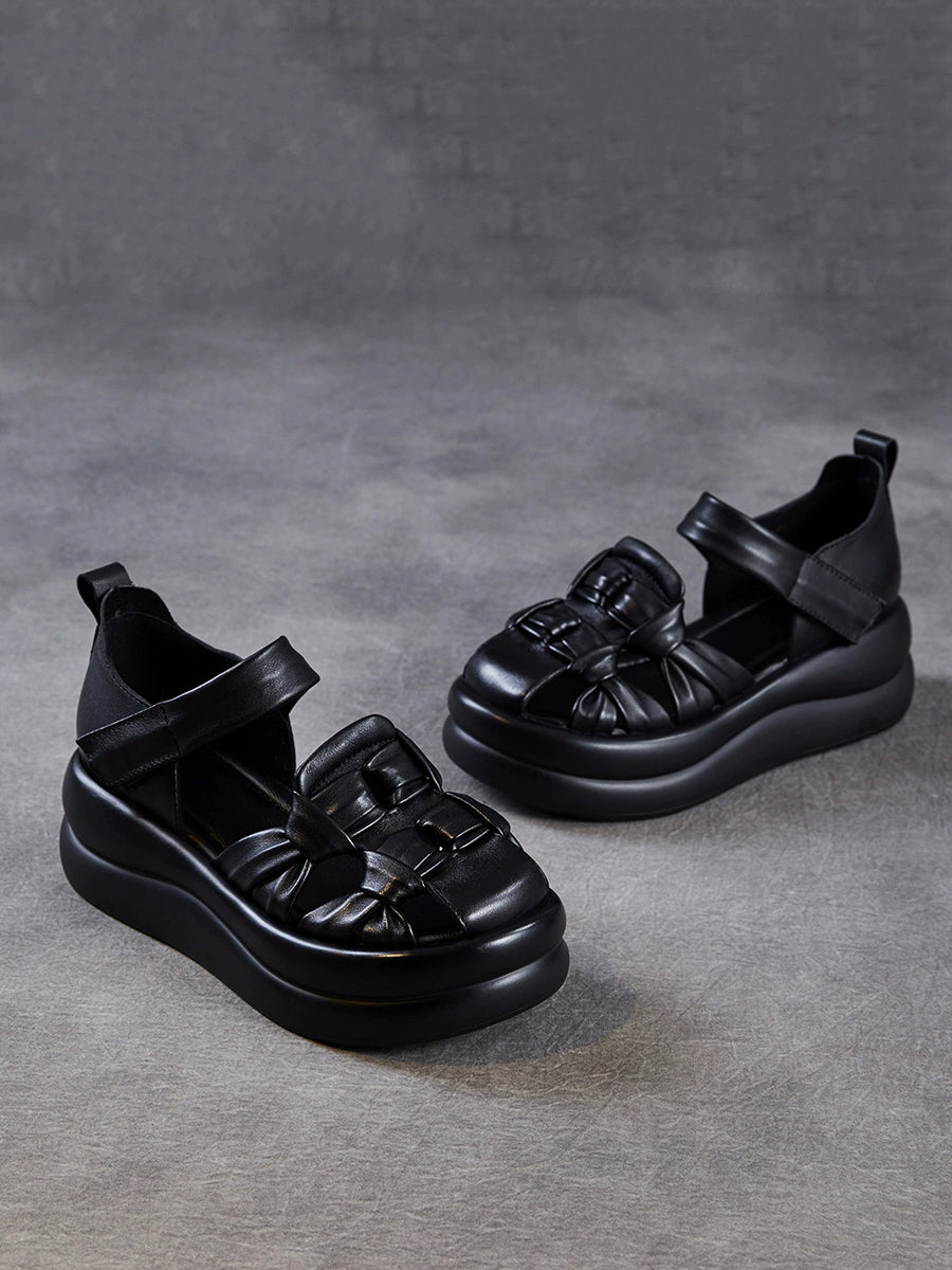 Women Casual Genuine Leather Platform Sandals