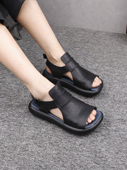 Women Summe Genuine Leather Open-toe Sandals