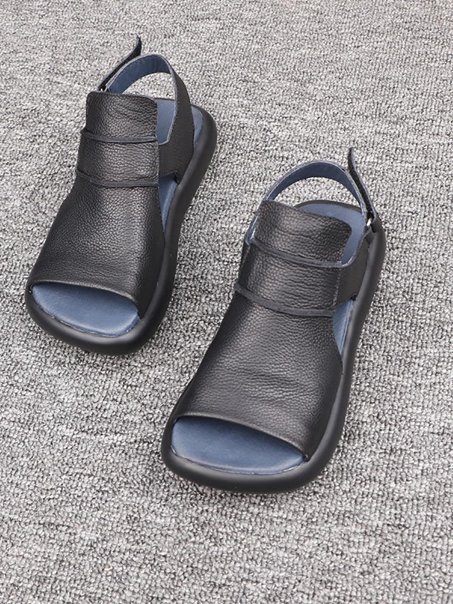 Women Summe Genuine Leather Open-toe Sandals