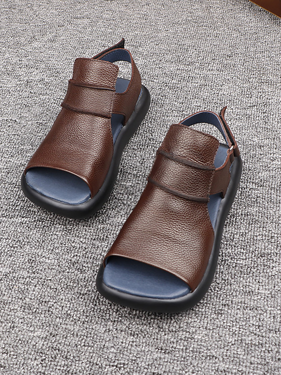 Women Summe Genuine Leather Open-toe Sandals