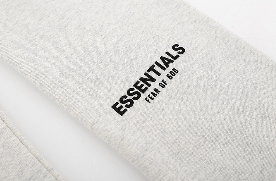 Fear of God Essentials Light Heather Grey Logo Sweatpants