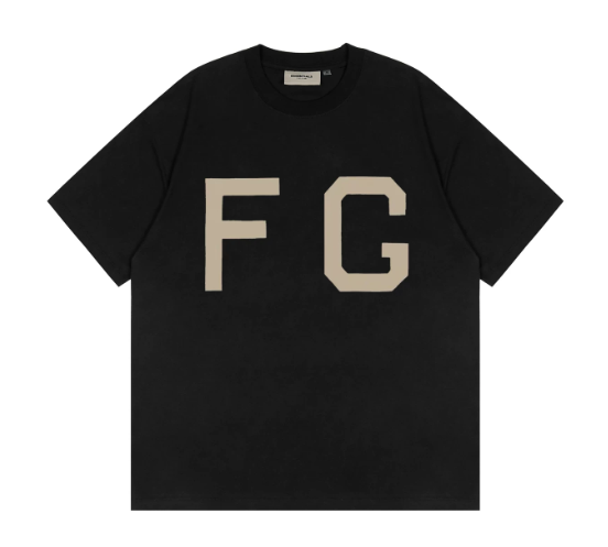 Fear of God 7th Season FG Flocked Black T-Shirt